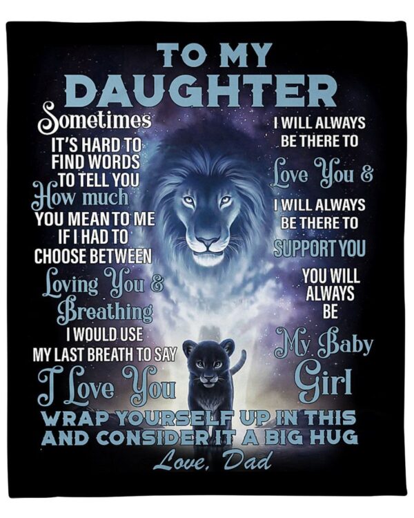 To my Daughter Fleece Blanket Sherpa Blanket