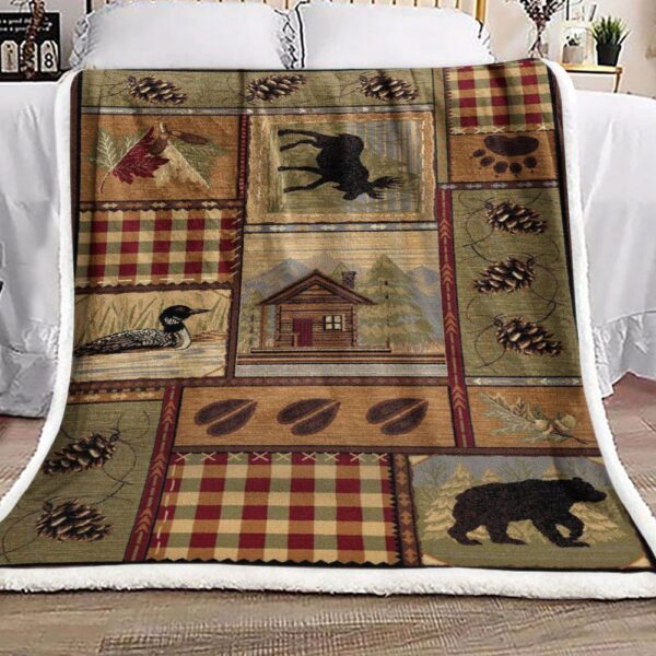 Hunting Fleece Blanket Sherpa Blanket