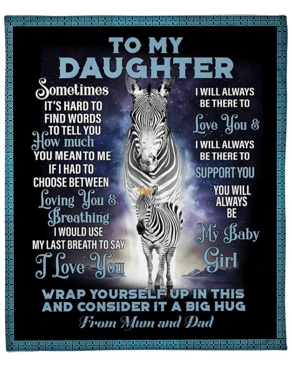 To my Daughter Fleece Blanket Sherpa Blanket