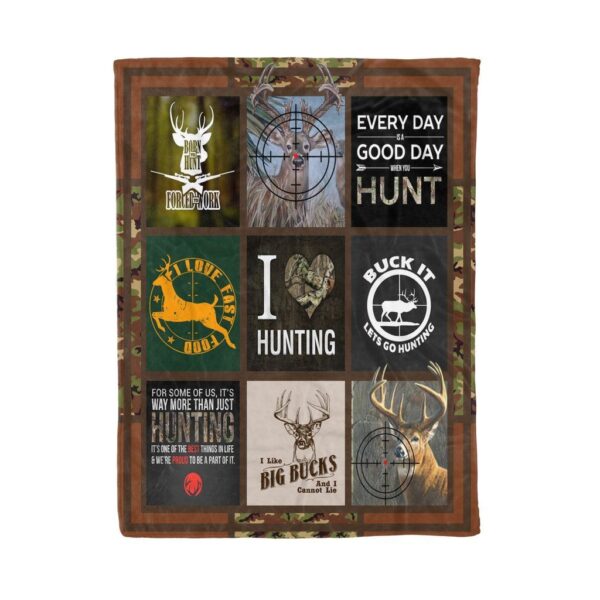Deer Hunting Fleece Blanket Sherpa Blanket