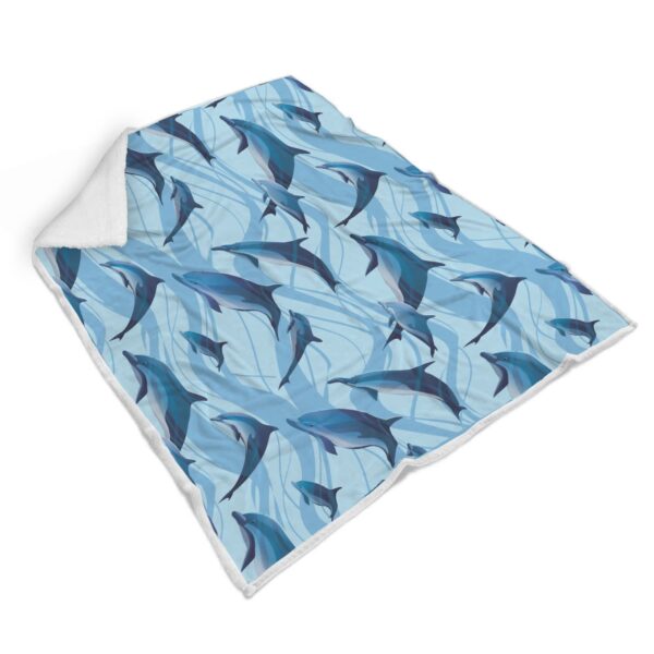 Blue Dolphin Fleece Blanket Sherpa Blanket