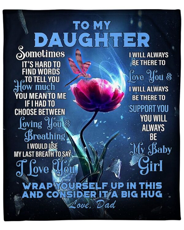 To my Daughter Fleece Blanket Sherpa Blanket