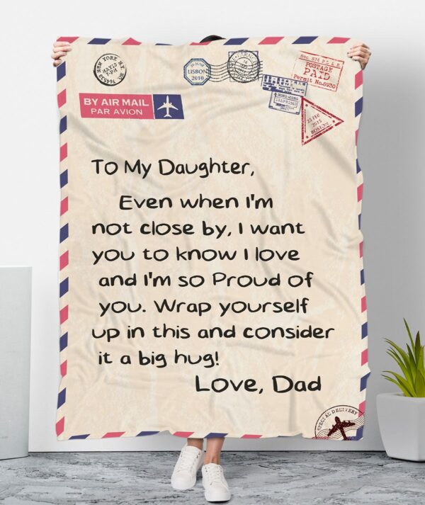 To My Daughter Fleece Blanket Sherpa Blanket