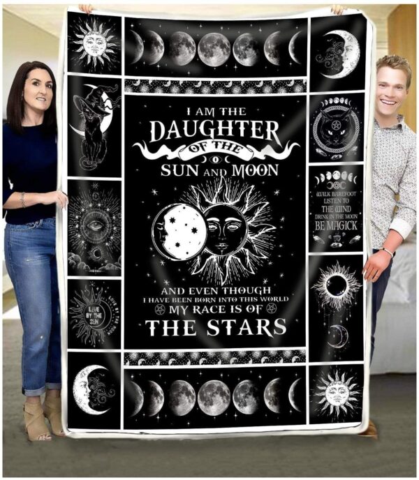 Im the Daughter of the Sun and Moon Fleece Blanket Sherpa Blanket