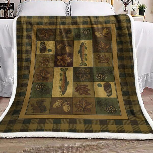 Hunting Fleece Blanket Sherpa Blanket