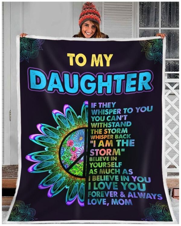 To My Daughter Fleece Blanket Sherpa Blanket