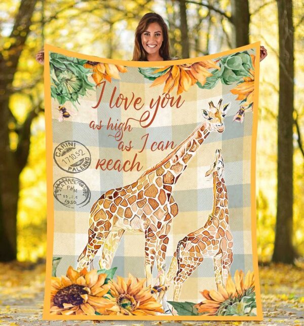 Giraffe Fleece Blanket Sherpa Blanket