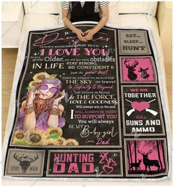 Hunting Fleece Blanket Sherpa Blanket