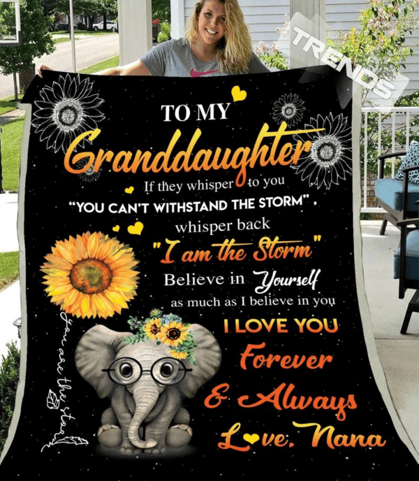 To My Granddaughter Fleece Blanket Sherpa Blanket