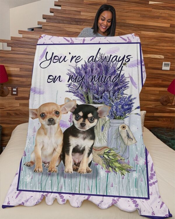 Chihuahuas are on my mind Fleece Blanket Sherpa Blanket