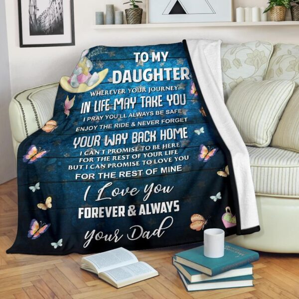 Daughter Fleece Blanket Sherpa Blanket