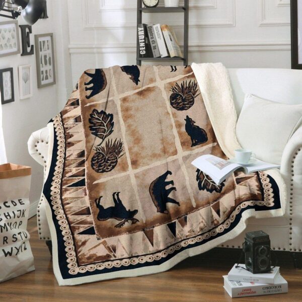 Hunting Fleece Blanket Sherpa Blanket