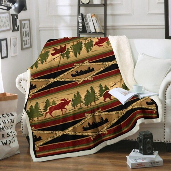 Hunting Fleece Blanket Sherpa Blanket