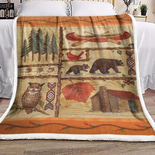 Hunting Fleece Blanket Sherpa Blanket