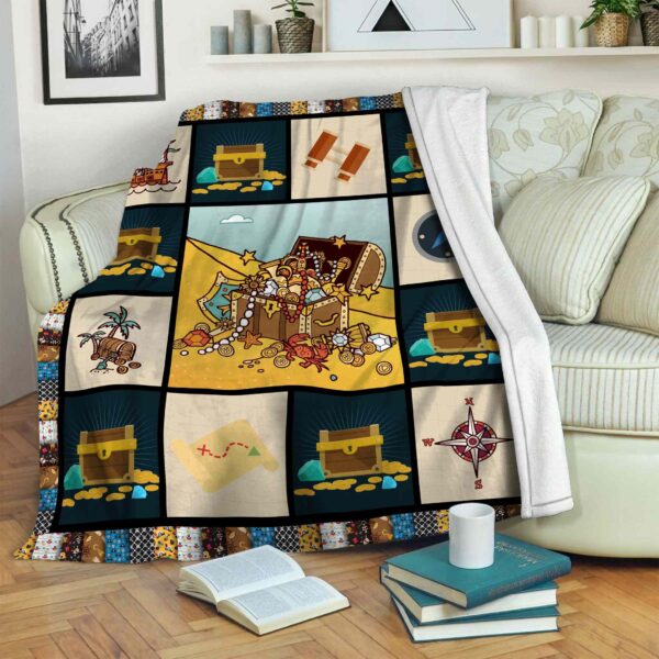Treasure Hunting Fleece Blanket Sherpa Blanket