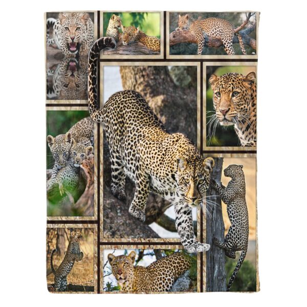 Leopard Fleece Blanket Sherpa Blanket