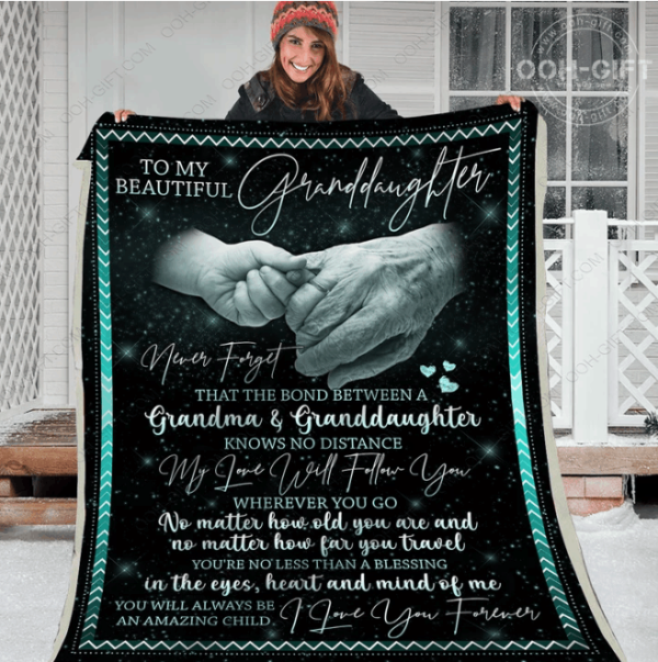 Granddaughter No Distance Fleece Blanket Sherpa Blanket