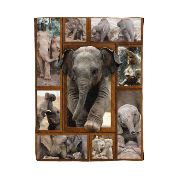 Elephant Fleece Blanket Sherpa Blanket