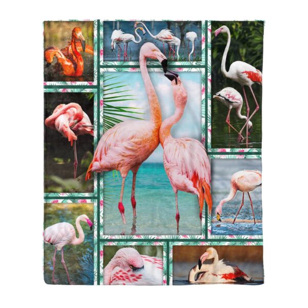 Flamingo Fleece Blanket Sherpa Blanket