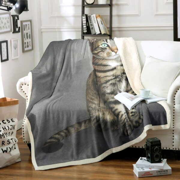 Cat Fleece Blanket Sherpa Blanket