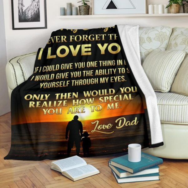 Daughter You Are Special To Me Fleece Blanket Sherpa Blanket