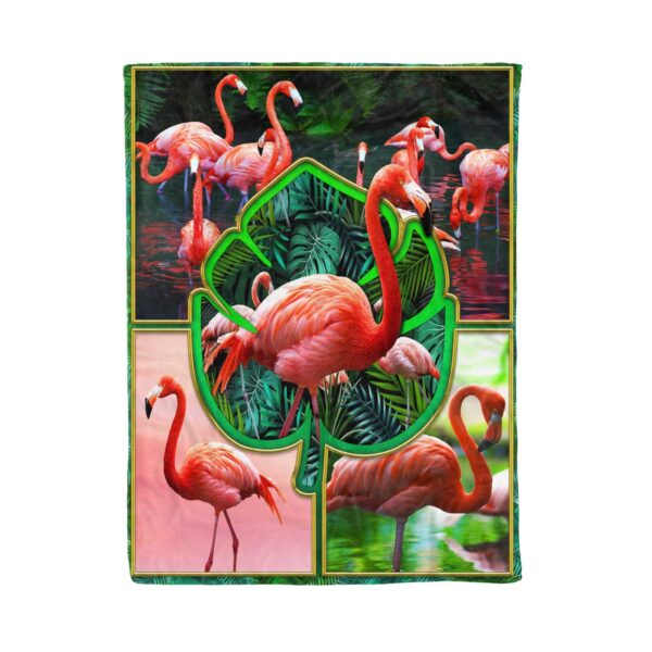 Flamingo Fleece Blanket Sherpa Blanket