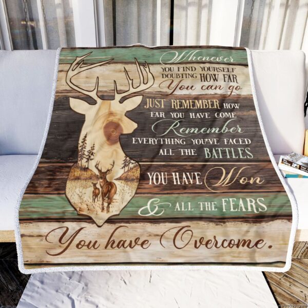 Hunting You Have Overcome Fleece Blanket Sherpa Blanket