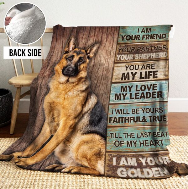 German Shepherd Fleece Blanket Sherpa Blanket