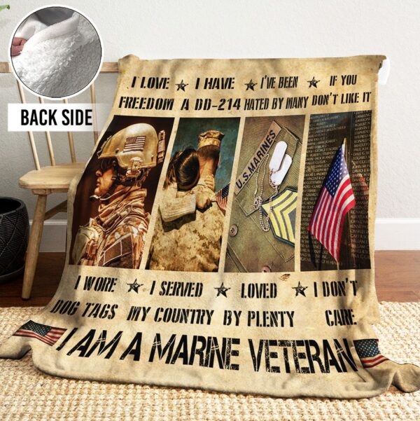 US Marine Corps Fleece Blanket Sherpa Blanket