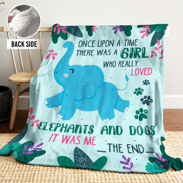 Elephant Fleece Blanket Sherpa Blanket