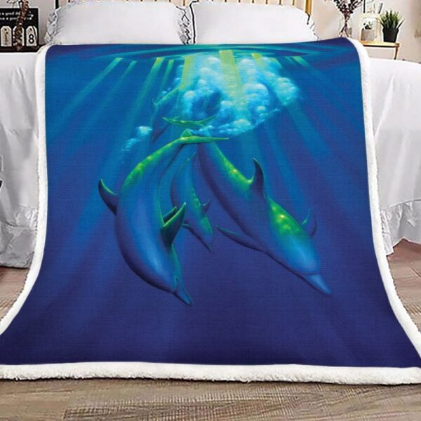 Dolphins Fleece Blanket Sherpa Blanket