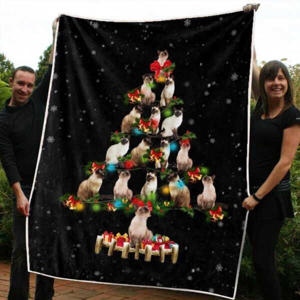 Siamese Cat Fleece Blanket Sherpa Blanket