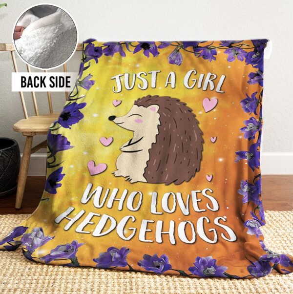 Hedgehog Fleece Blanket Sherpa Blanket