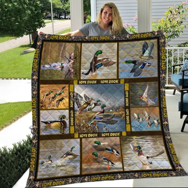 Love Duck Hunting Like Fleece Blanket Sherpa Blanket