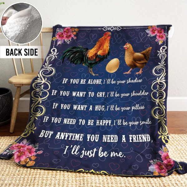 Rooster And Hen Fleece Blanket Sherpa Blanket