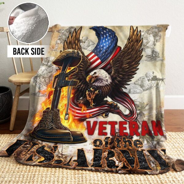 Veteran Fleece Blanket Sherpa Blanket