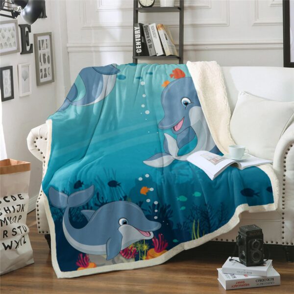 Dolphin Fleece Blanket Sherpa Blanket