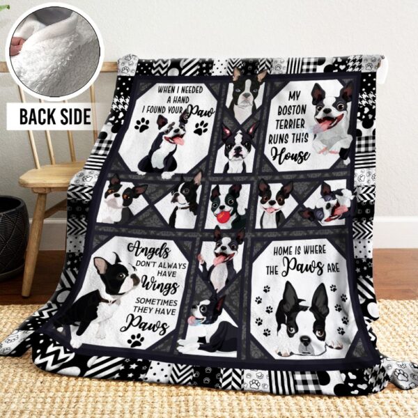 Boston Terrier Fleece Blanket Sherpa Blanket