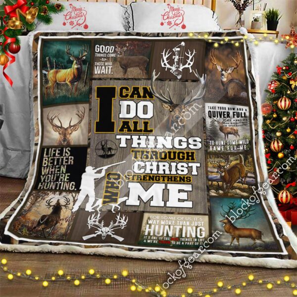 Hunting Fleece Blanket Sherpa Blanket