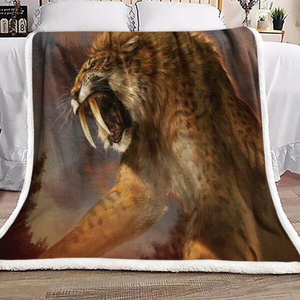 Catamancer Sabertooth Fleece Blanket Sherpa Blanket