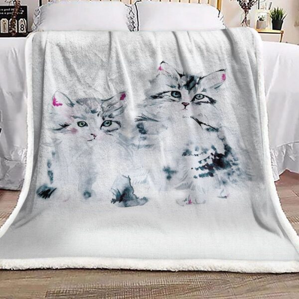 Cat Fleece Blanket Sherpa Blanket