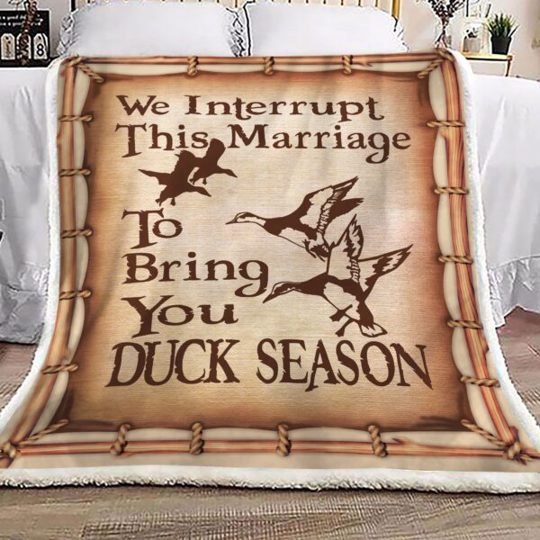 Duck Hunting Fleece Blanket Sherpa Blanket