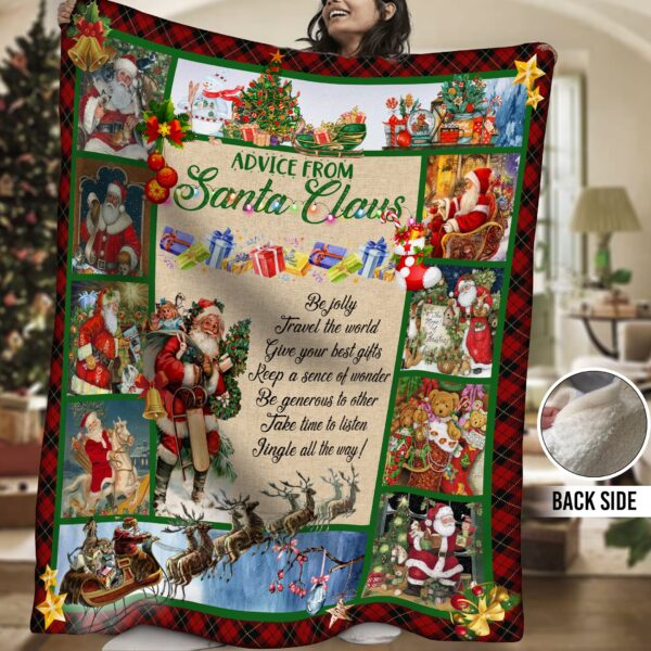 Santa Claus Fleece Blanket Sherpa Blanket
