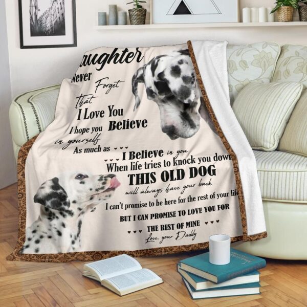 Dalmatian To My Daughter Fleece Blanket Sherpa Blanket