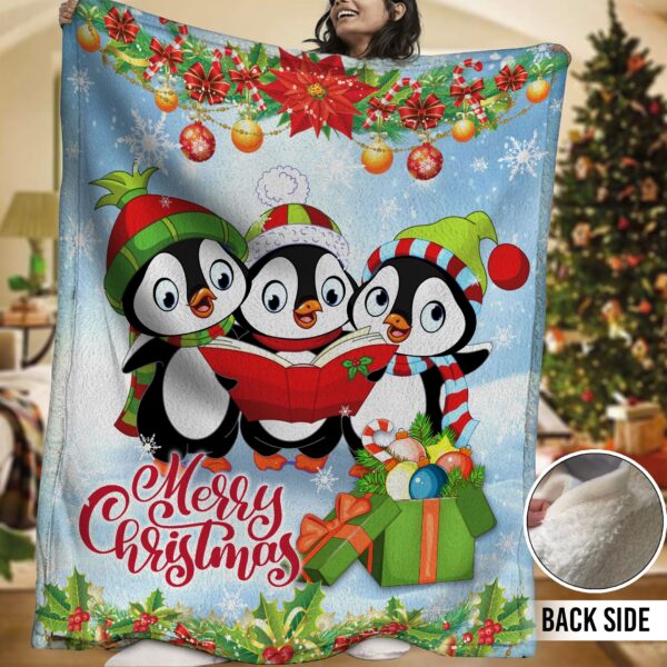Penguin Fleece Blanket Sherpa Blanket