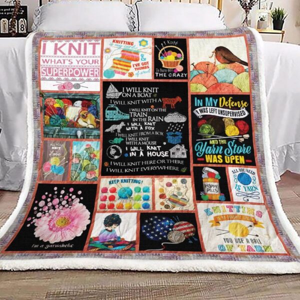Knitting Fleece Blanket Sherpa Blanket