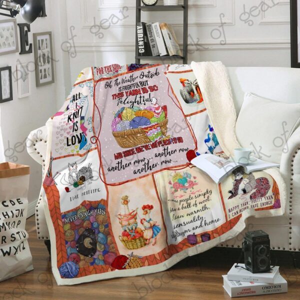 Knitting Fleece Blanket Sherpa Blanket