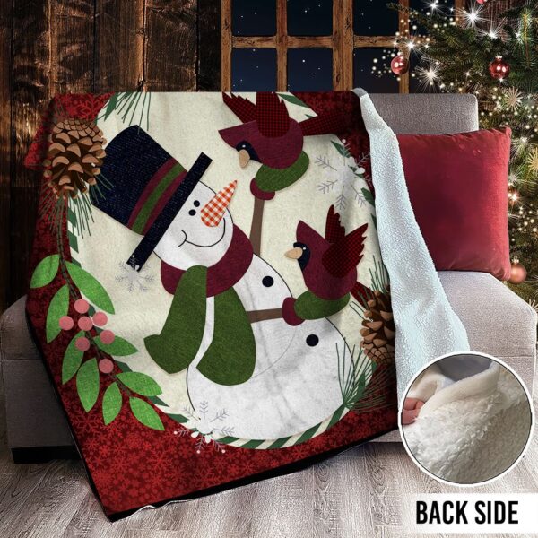 Snowman Christmas Fleece Blanket Sherpa Blanket