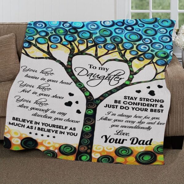 To Daughter Fleece Blanket Sherpa Blanket