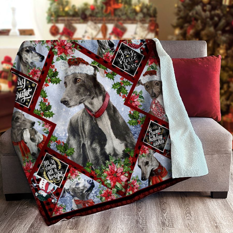Greyhound Fleece Blanket Sherpa Blanket The Daisy Shop